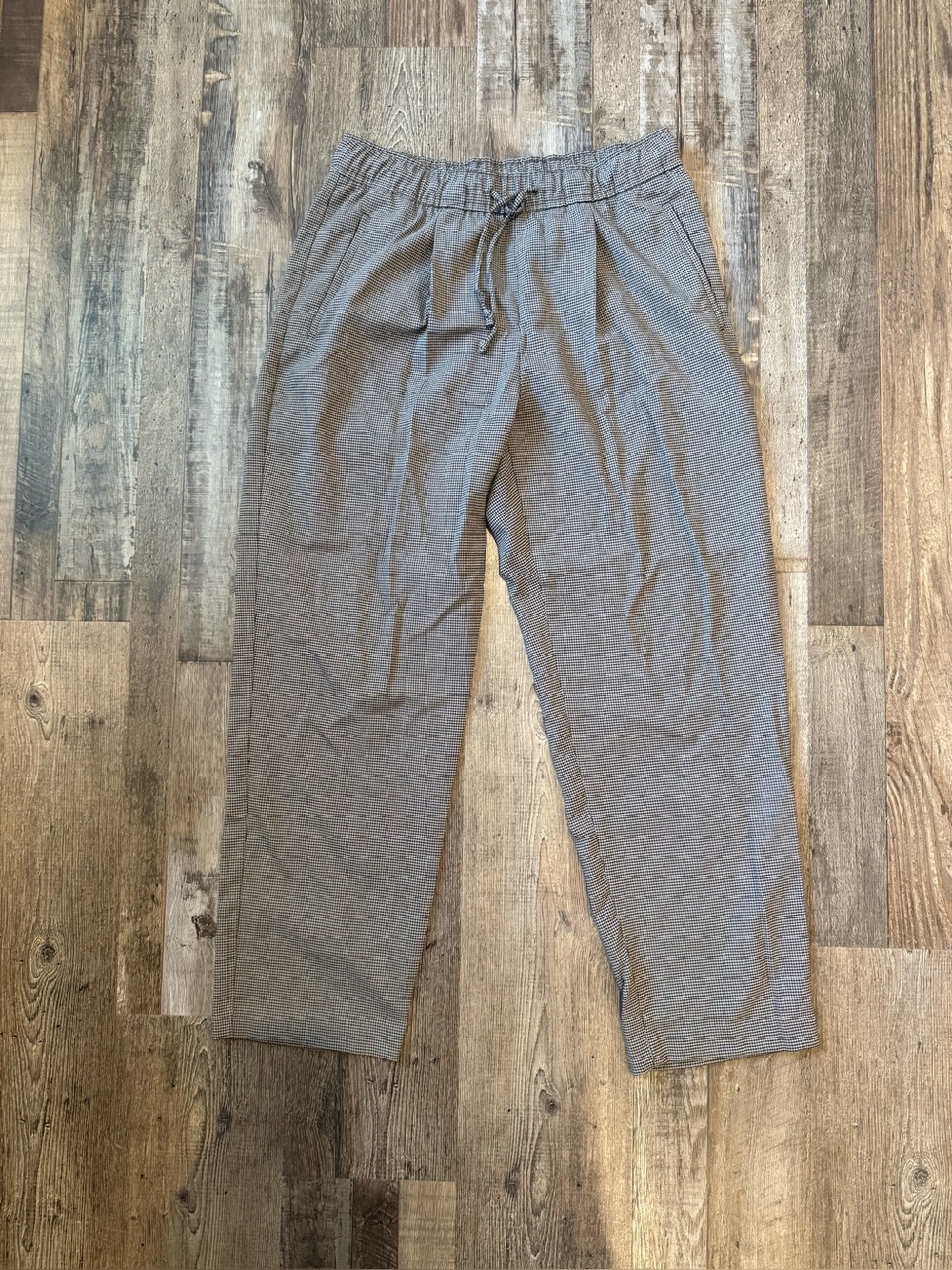 Old Navy Billie Straight Trousers with Tie Waistband - Houndstooth - Picture 3 of 6